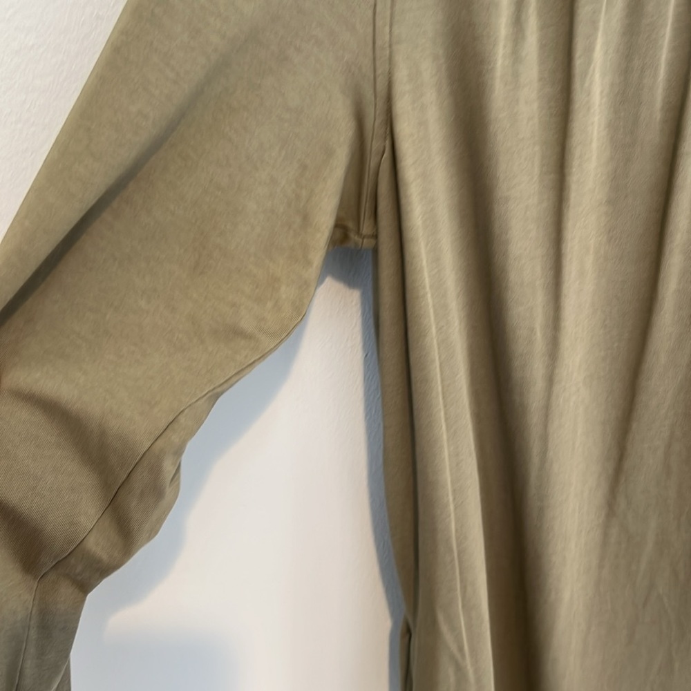 Lands End Womens Long Sleeve A-line Tunic Button Up Top Sunwashed Olive Medium - Picture 13 of 16